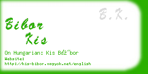 bibor kis business card